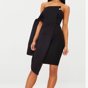 Strapless Knot Midi Dress